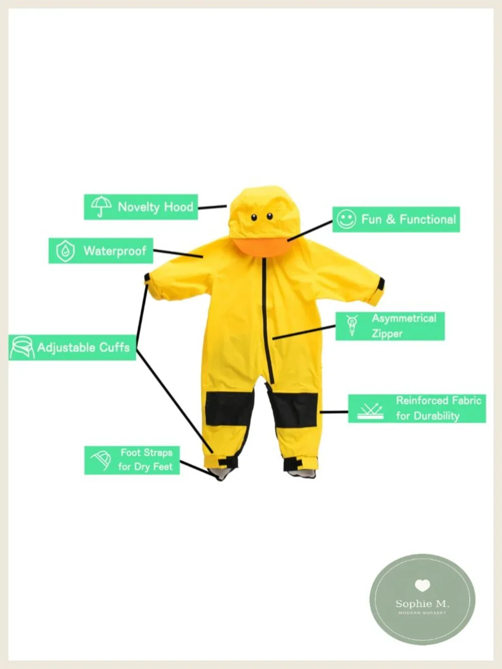 Kids Waterproof Rain Suit Muddy Buddy One Piece Coverall Outerwear